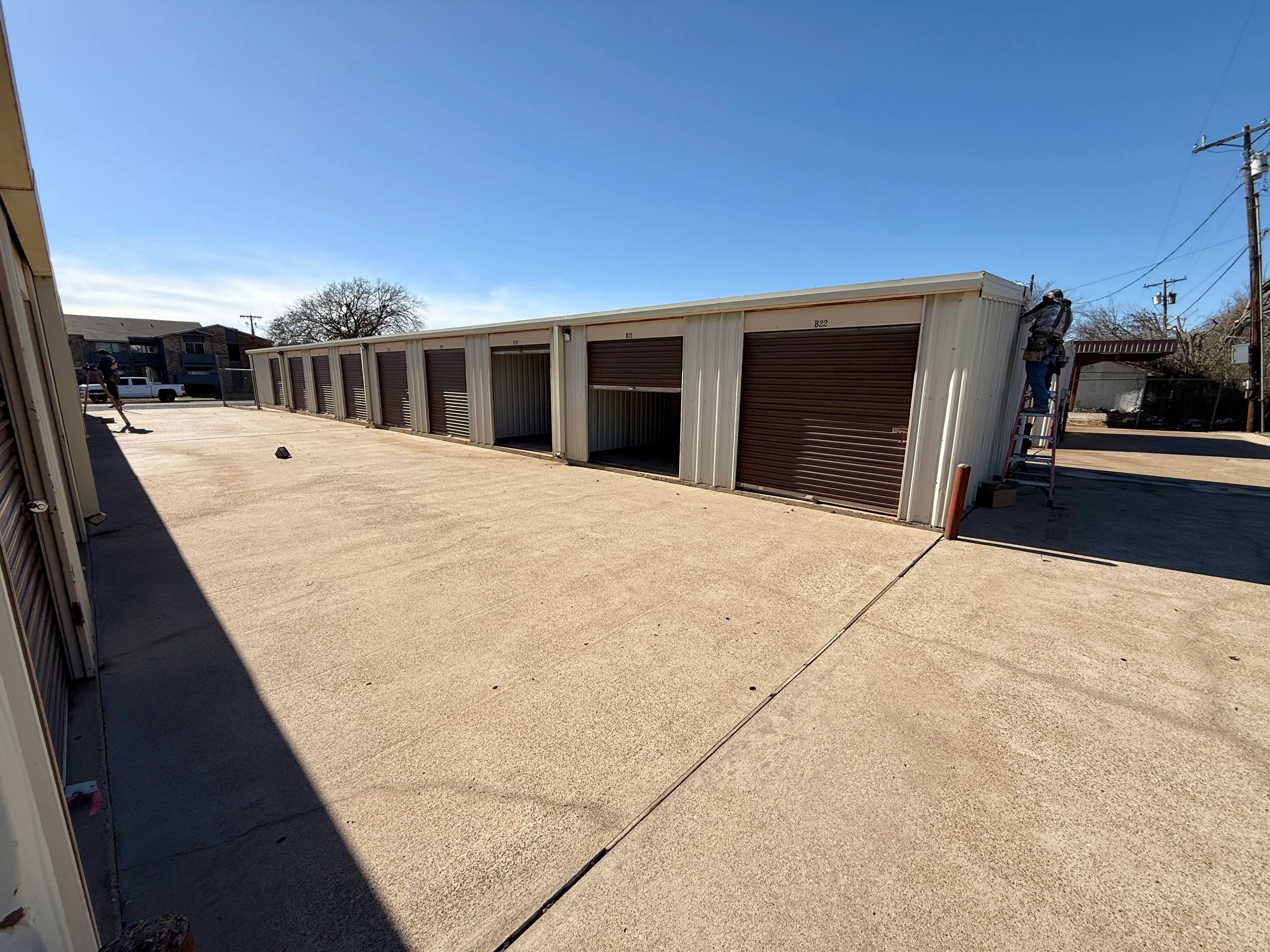 Storage unit concrete after cleaning